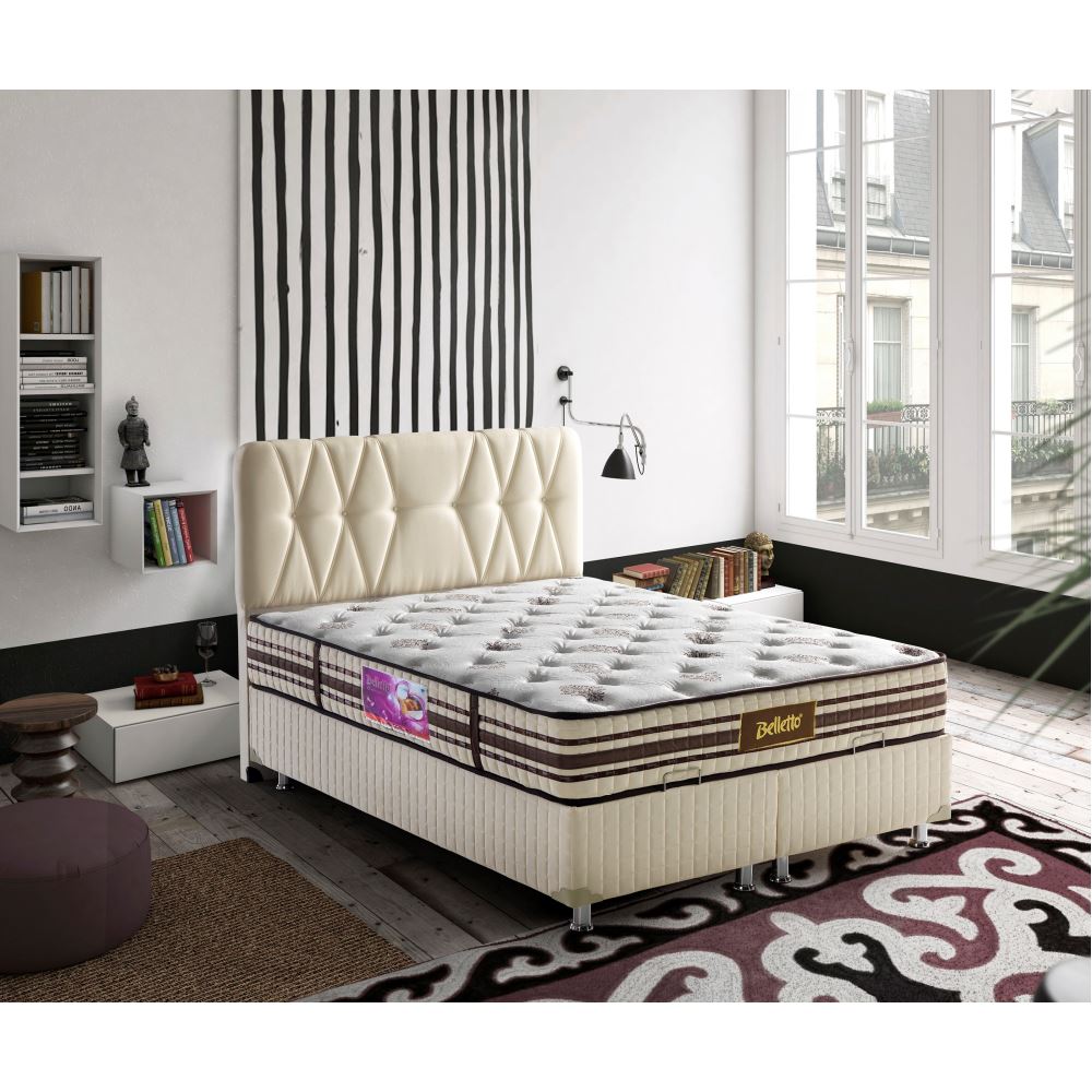 Belletto Çift Kişilik Morbido Süper Lüx Baza Yatak Seti