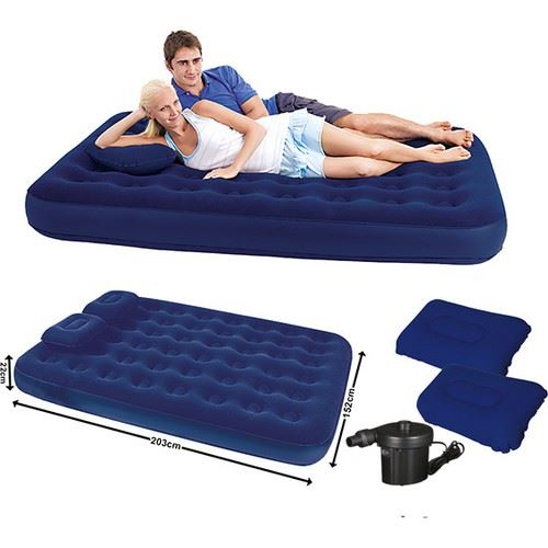 Bestway Cift Kisilik Yatak 2 Yastik Elektrikli Pompa 203x152x22 Cm Tekzen