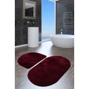 Chilai Home Colors Of 2'li Set Banyo Takımı Vişne 60x100/50x60cm
