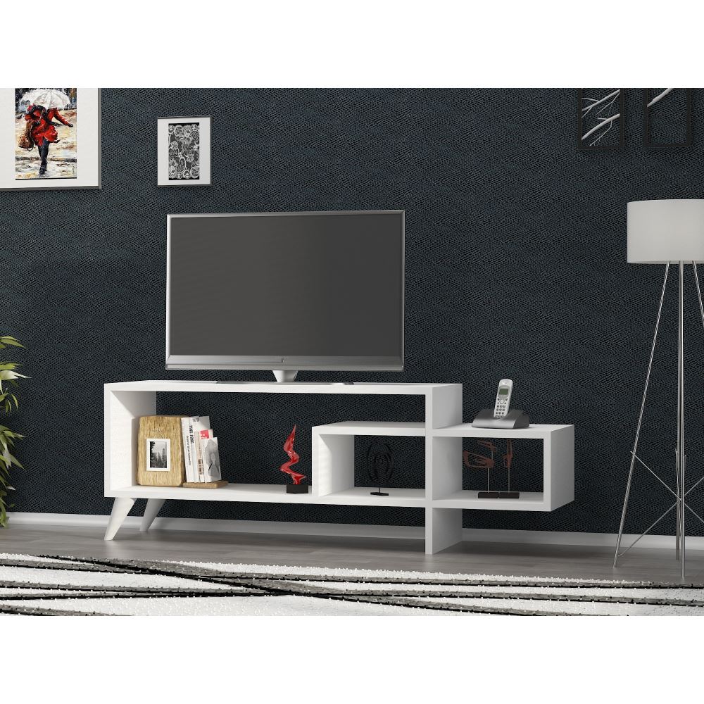 Decorotika Eftelya Tv Ünitesi Beyaz Tekzen