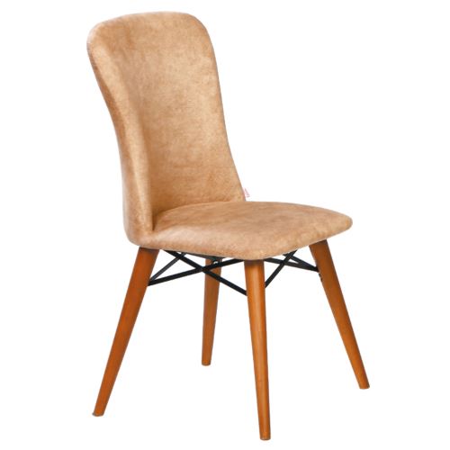 Enzi 653 Sandalye Gold Kahve Tekzen