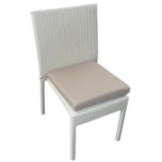 San Marino Rattan Kolsuz Sandalye Beyaz Renk HX8003W