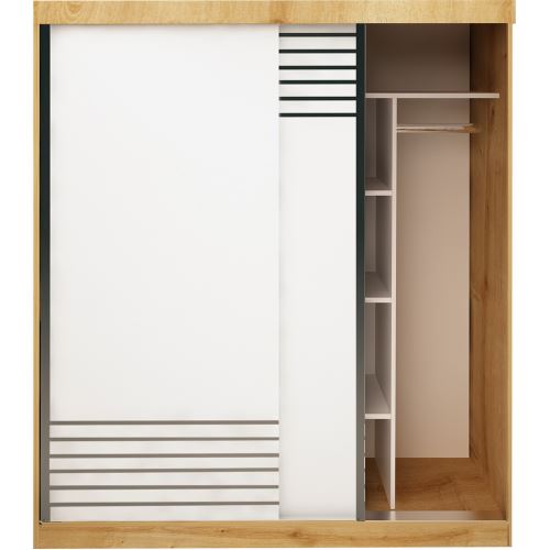 Fly Granada Gardirop 200 Cm Beyaz Safir Mese Surgu Dolap Tekzen