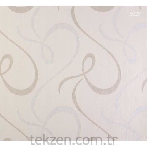 Halley Dalga Emboss Duvar Kağıdı 5027Kesekağıdı Bej Tekzen