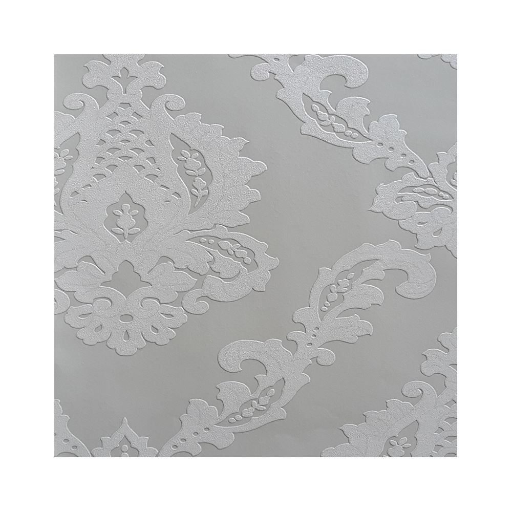 Halley Damask Vınyl Duvar Kağıdı 54055 Gri 5 m² 54055Gri Tekzen