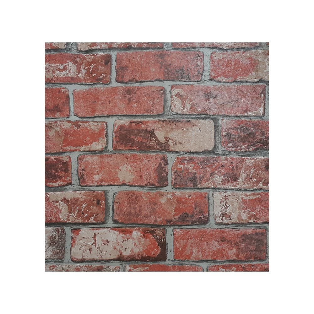 Halley 61001 Tuğla Kırmızı Vınyl Duvar Kağıdı 5 m² 61001 Tekzen