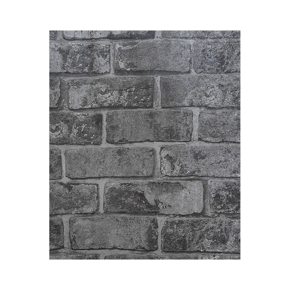 Halley 61003 Tuğla Siyah Vınyl Duvar Kağıdı 5 m² 61003 Tekzen