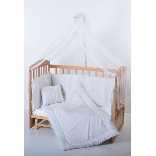 Heyner Ahşap 60x120 Doğal Anne Yanı Beşik 3 Kademeli Bebek