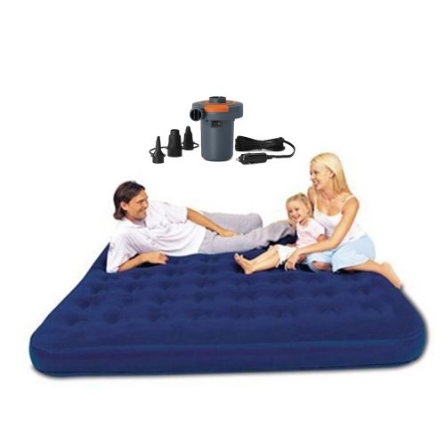 Bestway 67004 3 Kisilik Sisme Yatak 62097 Cakmaklik Girisli Pompa 203x183x22 Cm Tekzen