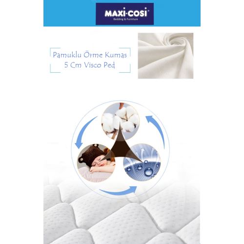 MaxiCosi Cotton Ortopedik Yatak Şiltesi Visco Yatak Pedi 90x140 cm
