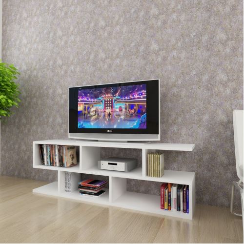 Moonlife Kelebek Tv Sehpası Beyaz Tekzen