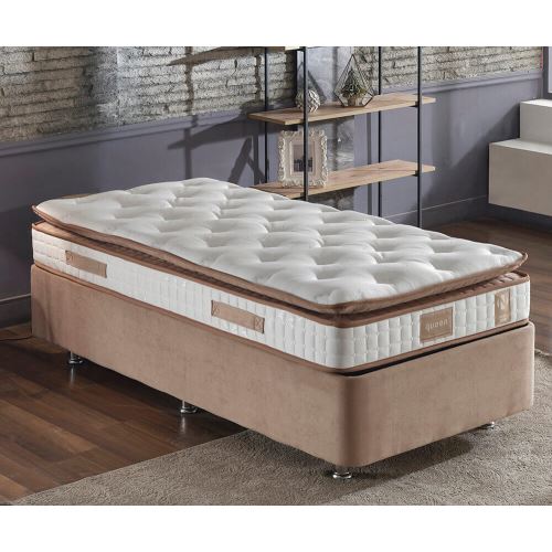 Niron Queen Pedli Lüks Tam Ergonomik Orta Sert Yatak 25 cm Tek Kişilik