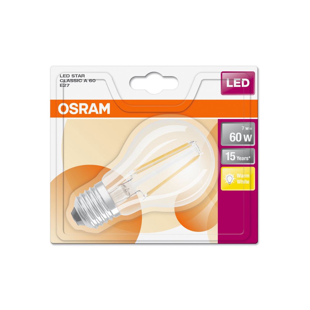 dolandırma Önem Dağcı  Osram Led Filament A60 Beyaz Işık Şeffaf E27 | Tekzen