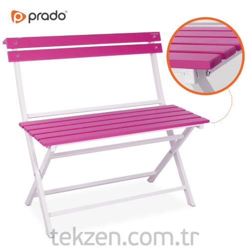 Prado Adaliss Bahçe Balkon Masa Sandalye Takımı Pembe