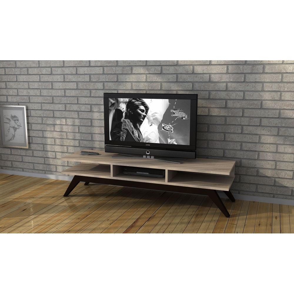 Sanal Mobilya New Retro Tv Sehpası SonomoKahve Tekzen