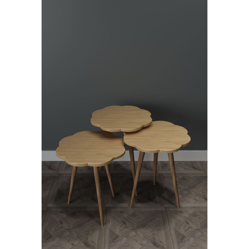 Sanal Mobilya Dolbin Zigon Sehpa Soft Bambu Tekzen