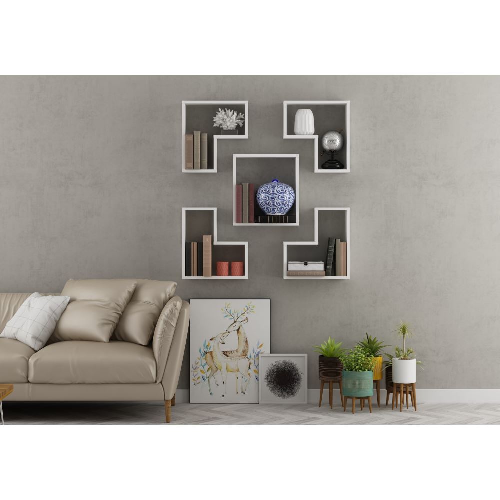 Sanal Mobilya Mina Duvar Rafı Parlak Beyaz Tekzen Sanal Mobilya Mina Duvar Rafı Parlak Beyaz Tekzen