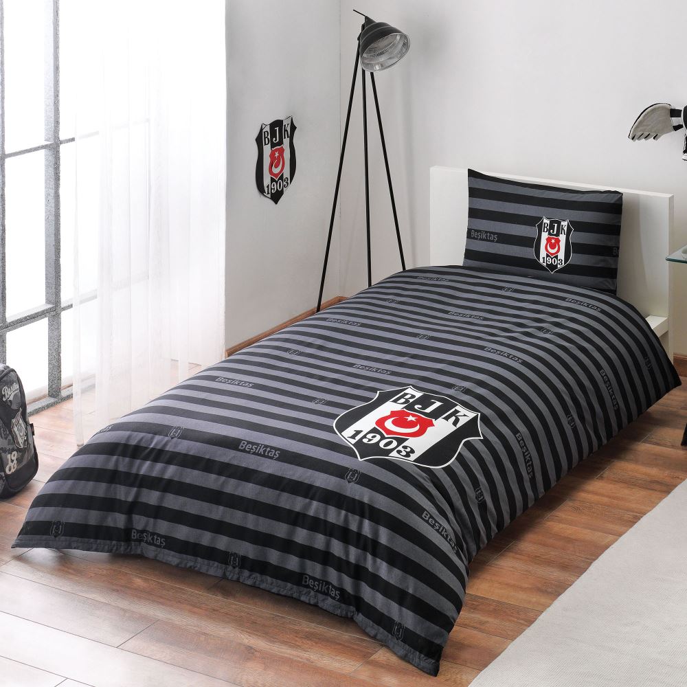 Lisanslı Tek Kişilik Beşiktaş Elegant Nevresim Takımı Tekzen