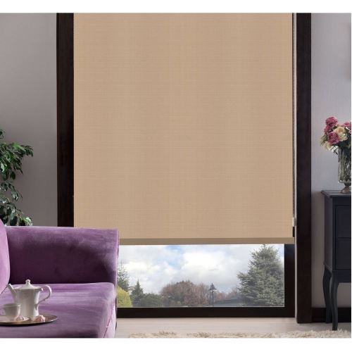 Taç Naturel Polyester Stor Perde Sütlü Kahve NP107 Boy 260 100x260 cm