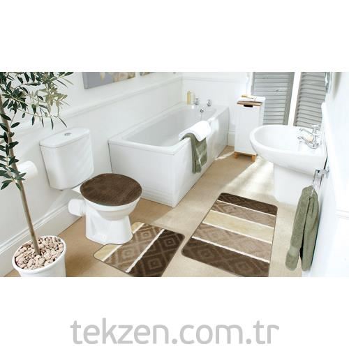 Tekzen Home 3'lü Banyo Paspas Takımı 60x100 cm