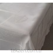 Tekzen Dertsiz Parlak Beyaz Masa Örtüsü 160 x 220 Cm