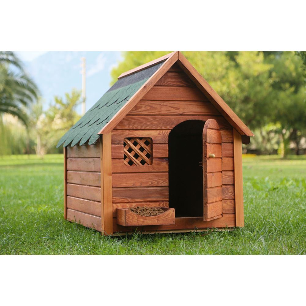 Mandu Isı yaılıtımlı ahşap köpek kulübesi L Tekzen