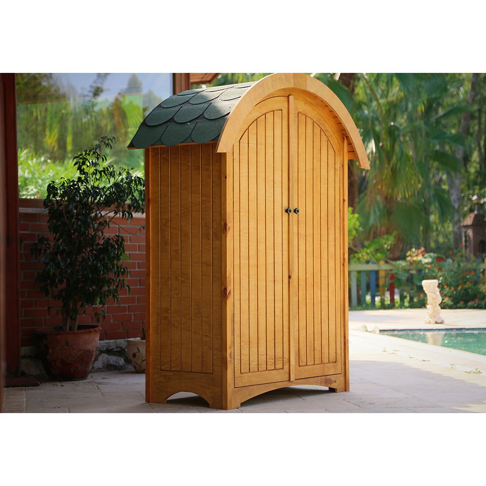 Mandu Ahşap Bahçe Dolabı (Radyus Çatı) mnd187 Tekzen