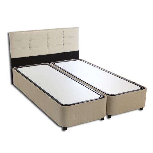 Tekzen Home Çift Kişilik Kumaş Baza + Başlık 150x200 cm Beyaz Tekzen