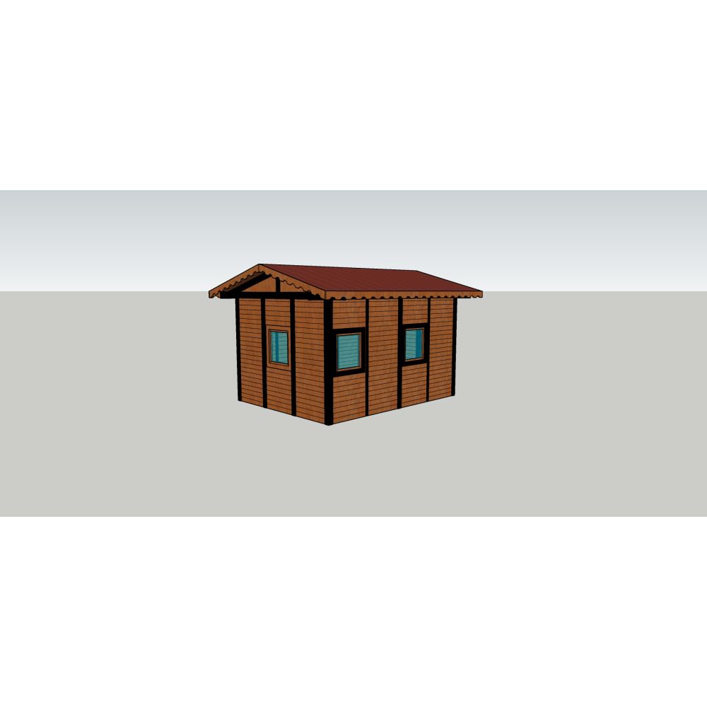 Tekzen Bungalov Ahşap Bağ Evi 19 m2 Tekzen