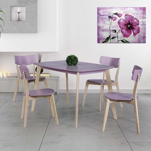 Vitale Eleen Masa Sandalye Seti Lavanta 120x80 Tekzen