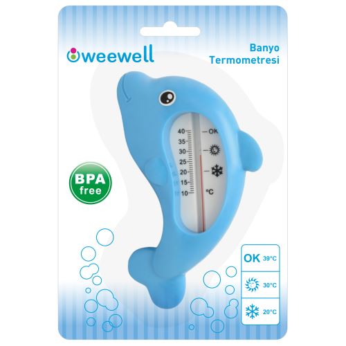 Weewell WTB101 Banyo Termometresi Mavi Tekzen