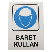 Uyarı Levhası Yul418 Baret Kullan 25x35 cm